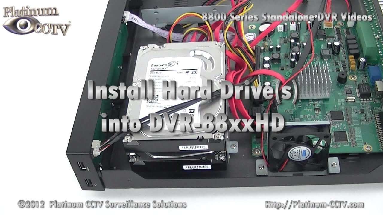 Install Hard Drives - DVR-88xxRT - H.264 Standalone DVR