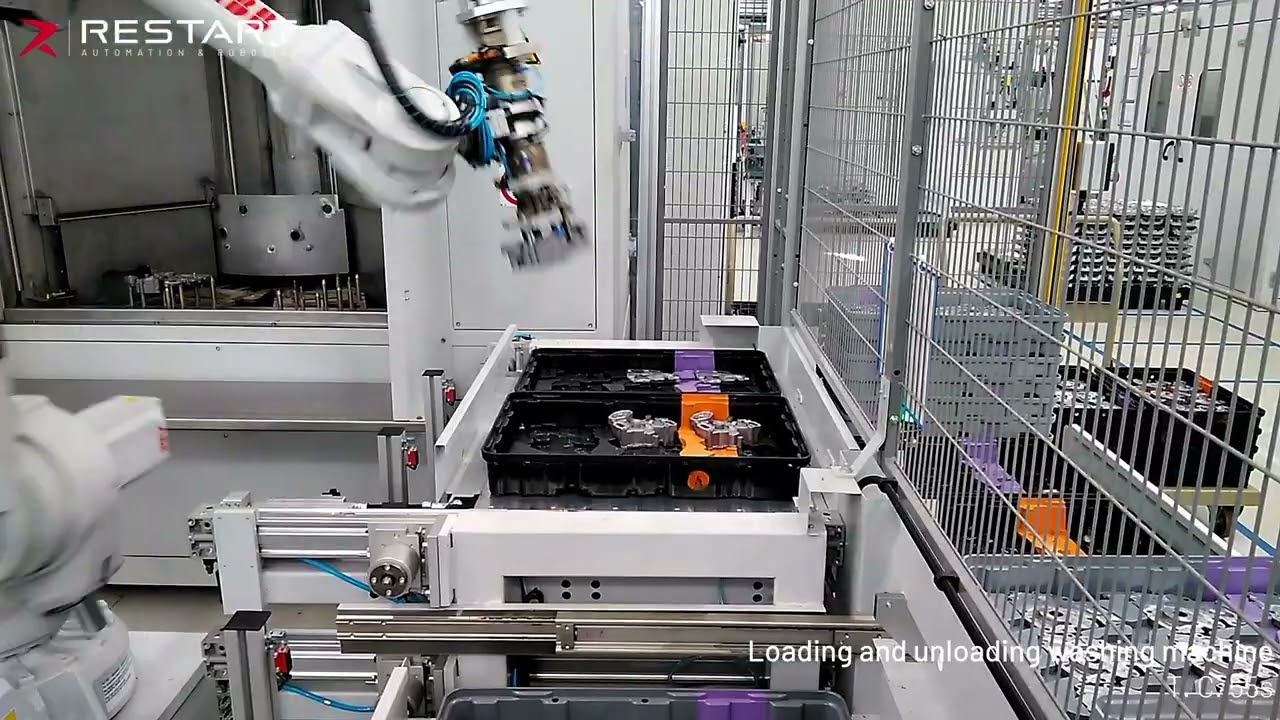 Loading and unloading washing machine