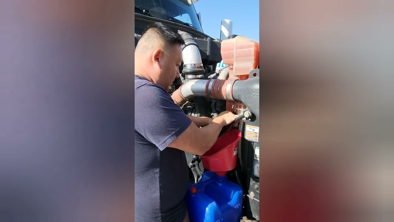 Low coolant warning Light on? replacing coolant level sensor and coolant reservoir on Peterbilt.