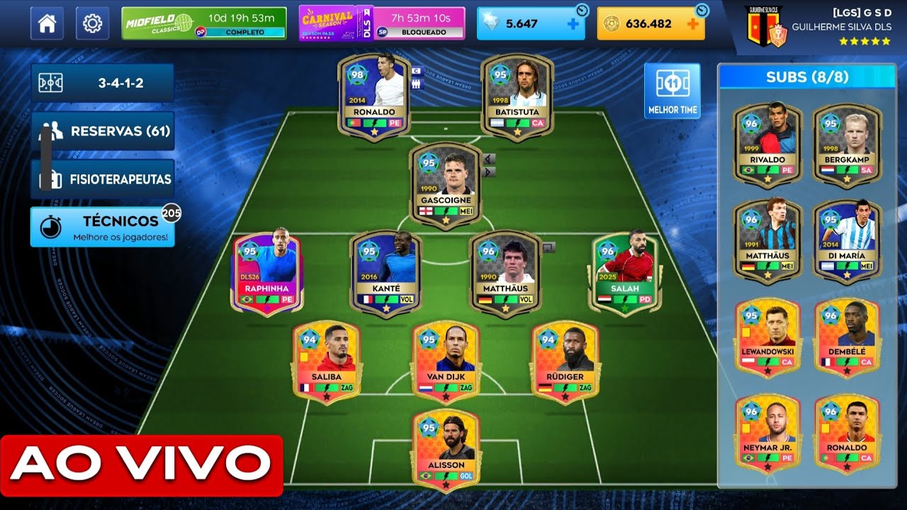 DLS 26 | 🔴AO VIVO🔴 TENTANDO SER CAMPEÃO DO NÍVEL 1 NO DREAM LEAGUE SOCCER 2026