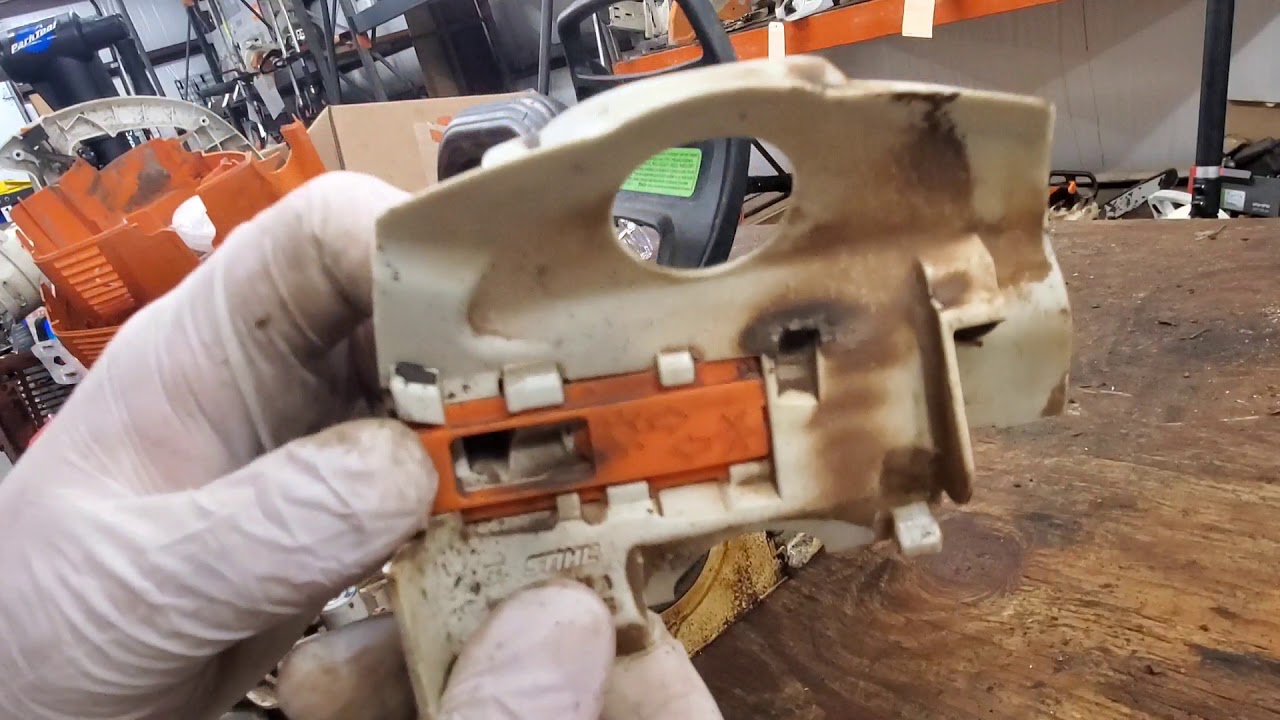 STIHL MS-271 Farm boss broke muffler