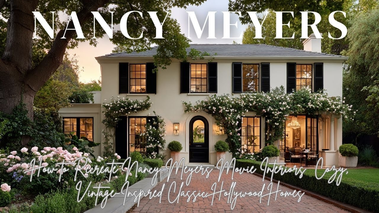 How to Recreate Nancy Meyers Movie Interiors | Cozy, Vintage-Inspired Classic Hollywood Homes