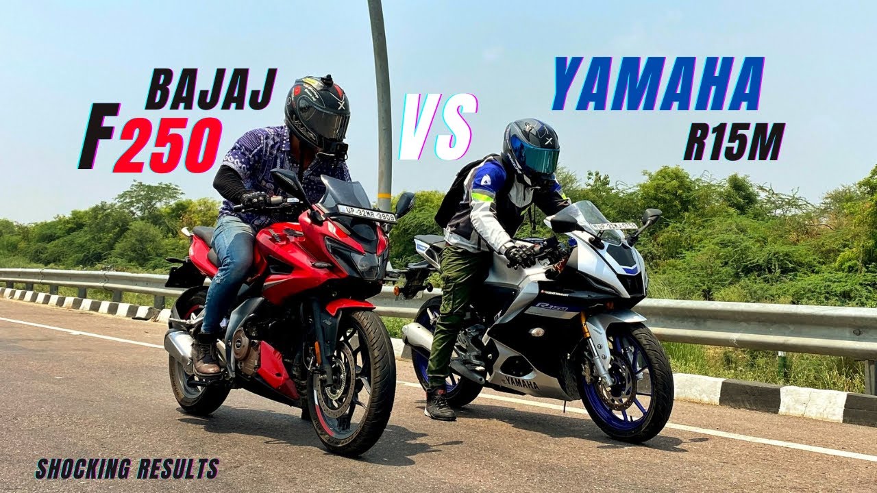 Bajaj Pulsar F250 VS Yamaha R15M Amazing Battle | Who Will Win🤔