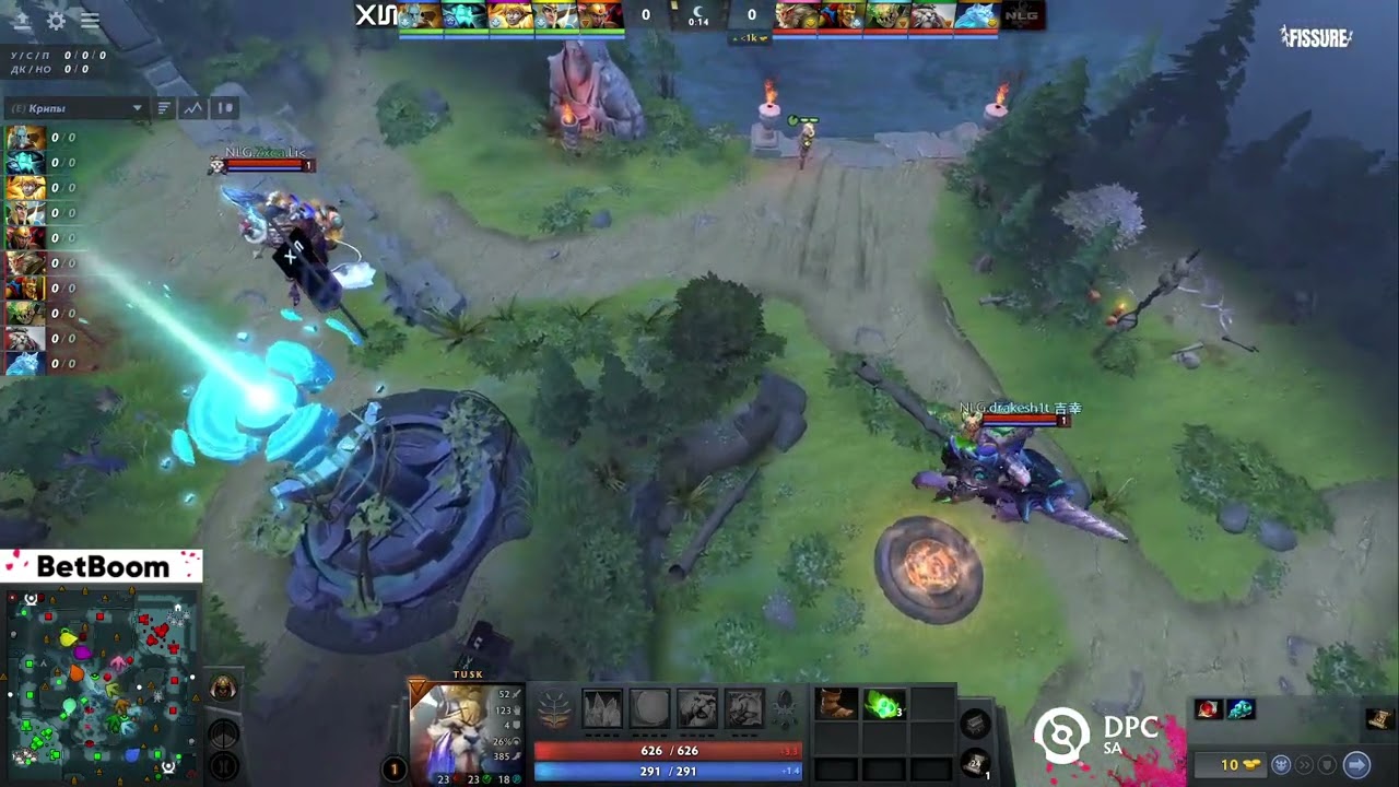 (RU) x5 Gaming vs NoLimitsGaming | map 2 | DPC SA 2023 Tour 2: Division II | by @Grayne & @KAHT_dota