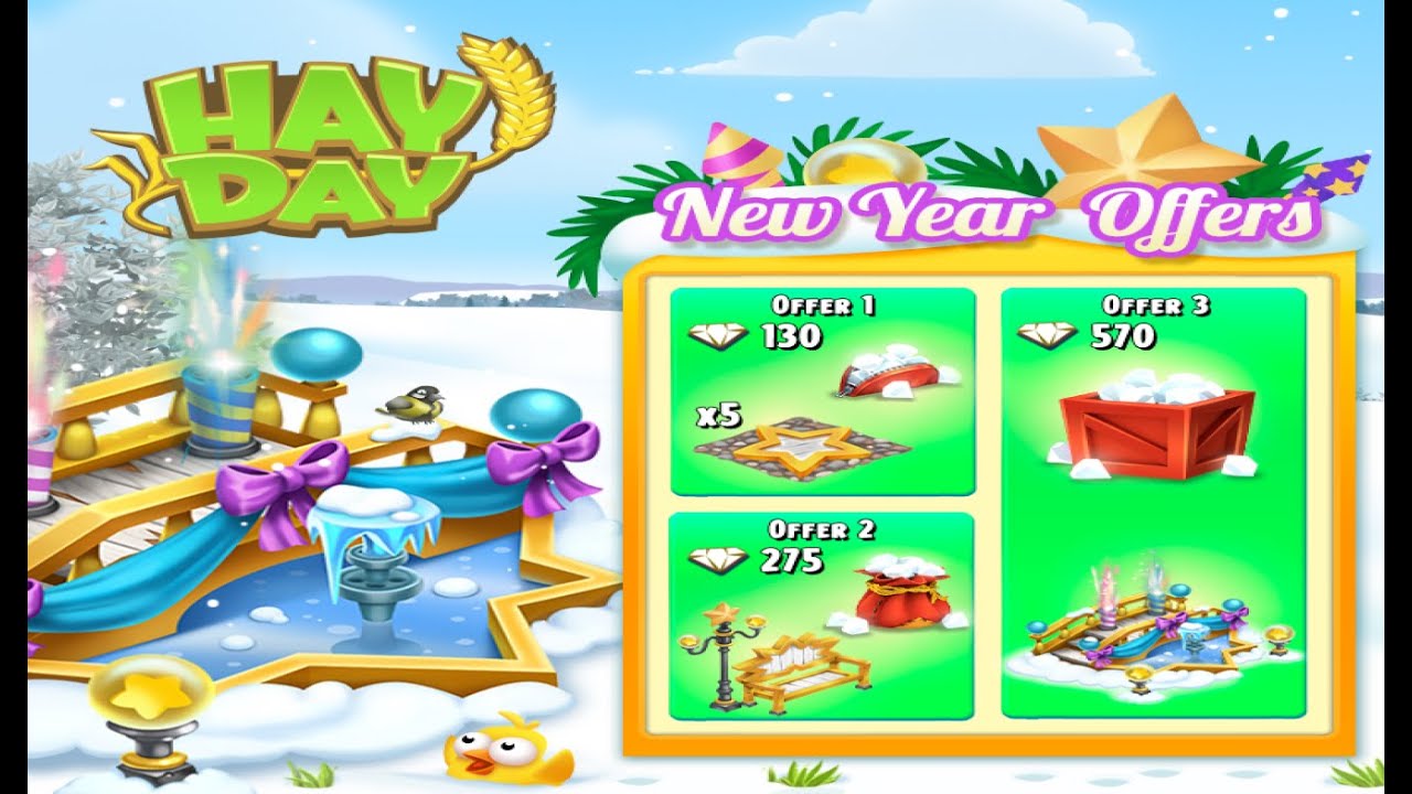 Hay Day New Year 2021 Diamond Offers - New Year Decorations