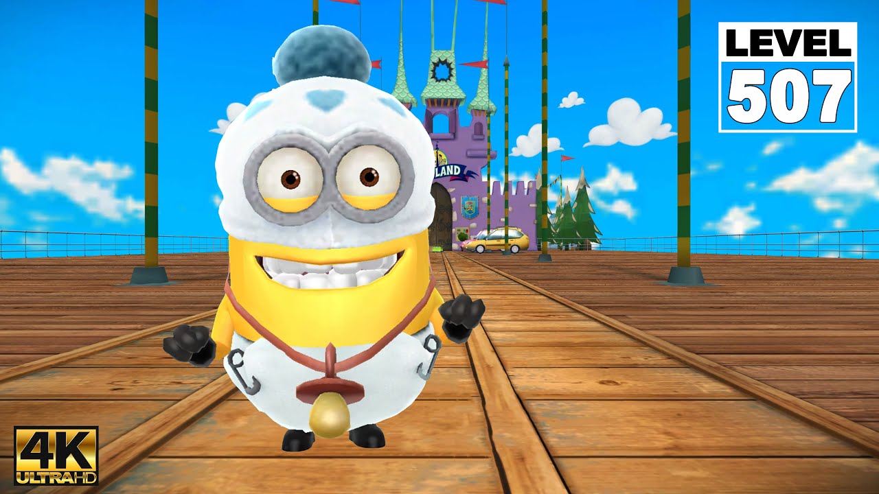 Baby Minion increase Despicable Multiplier 10 times in a run at Super Silly Fun Land | LV.507 | 4K