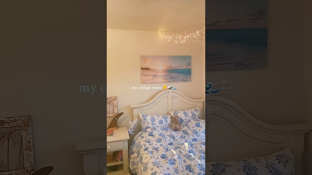 college/dorm room inspo! 💌 #college #roomtour #coastal #beach #dormroomtour #dormroom #roominspo