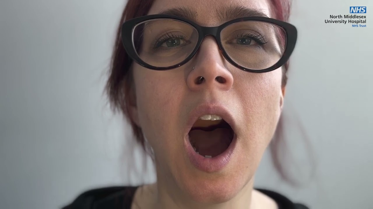 Tongue stretching exercise