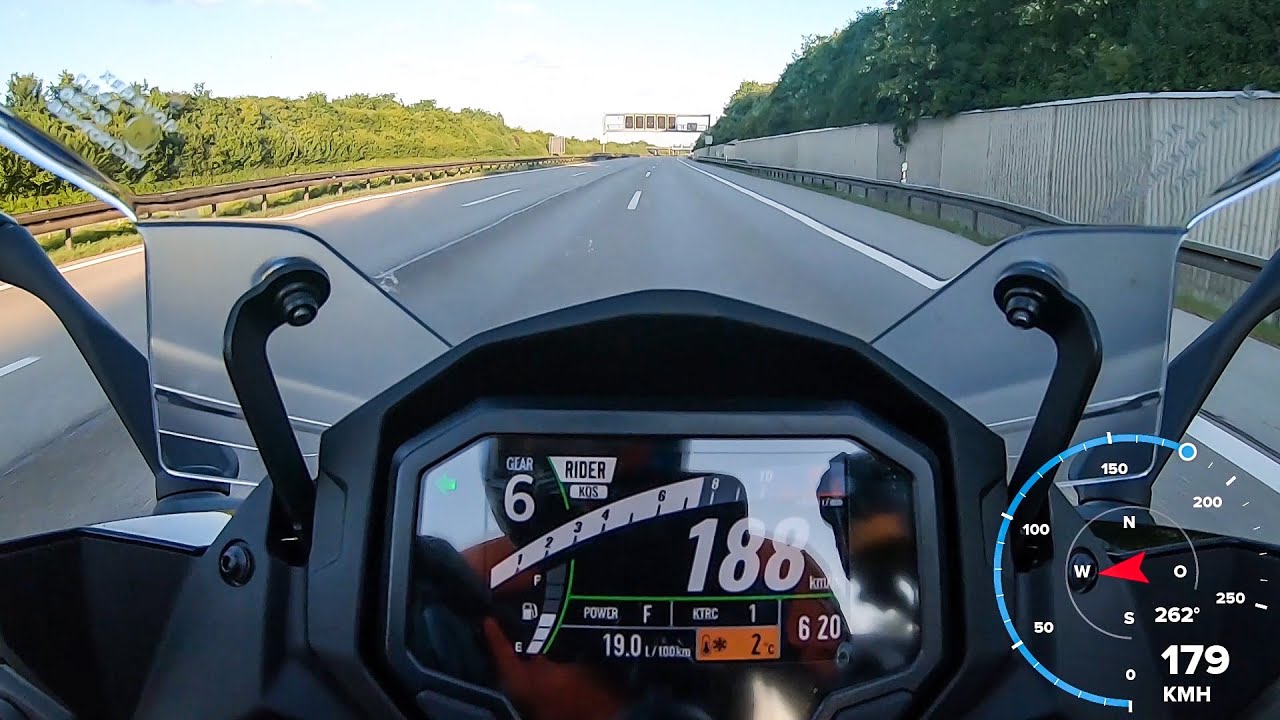 Kawasaki Ninja 1100SX (2025) GPS Durchzug 6. Gang