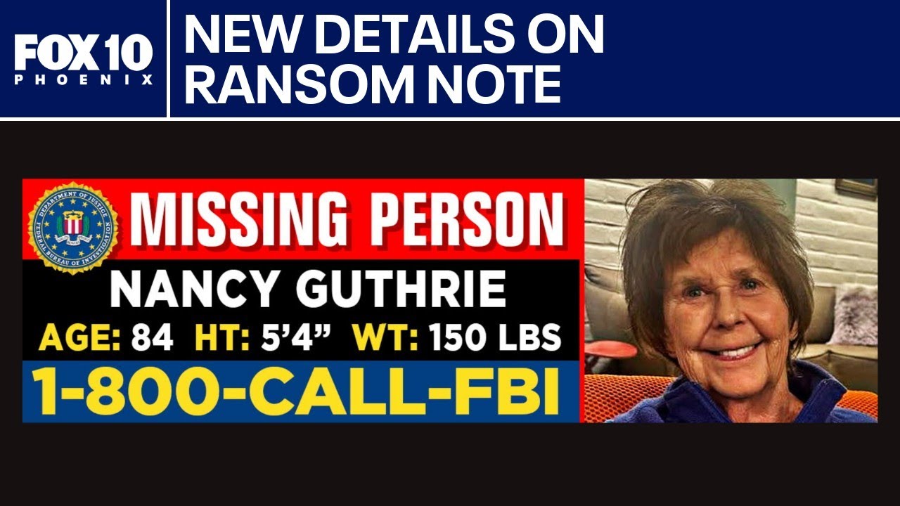 Nancy Guthrie: Surprising details in ransom note | FOX 10 Phoenix