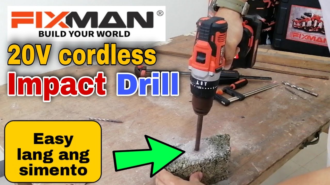Lakas ng Cordless drill na to | FIXMAN 20V Cordless Impact Power Drill | Review and Testing