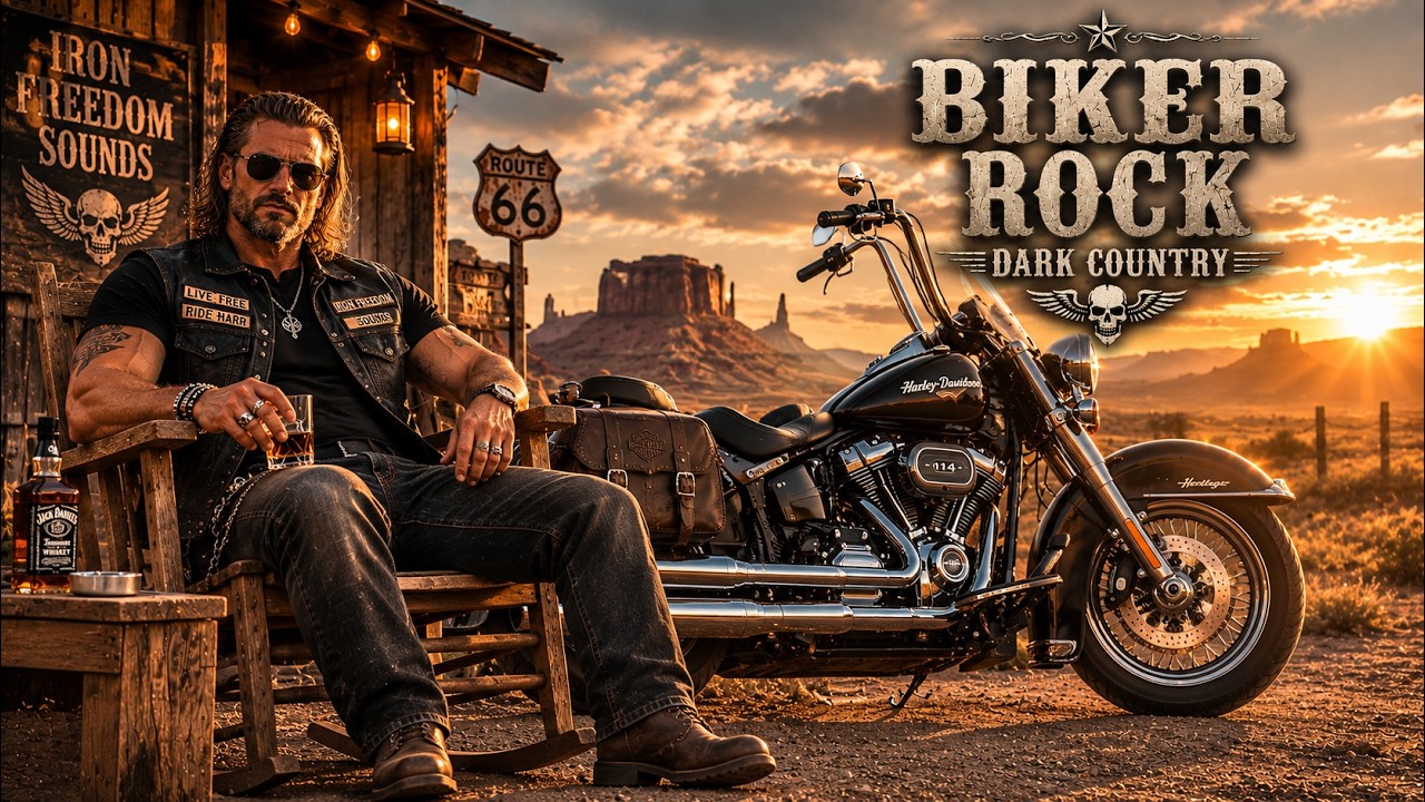 Born to Ride, Built to Be Free  Dark Biker Rock 🔥  American Road Trip Playlist
