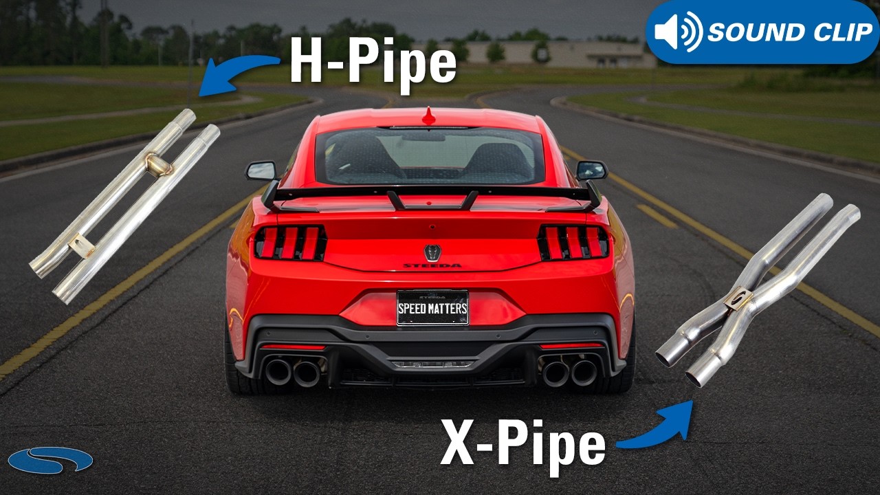X-Pipe vs H-Pipe on a Mustang Dark Horse | Sound Clips & Dyno