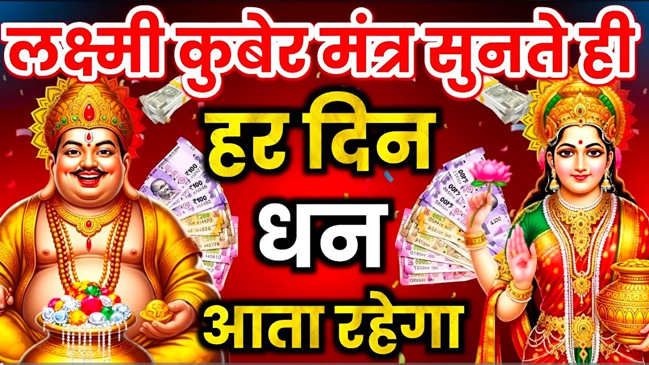 यह लक्ष्मी कुबेर मंत्र एक बार सुनते ही सब दिन पैसा 💰 आता रहेगा | Shree Laxmi Kuber Mantra