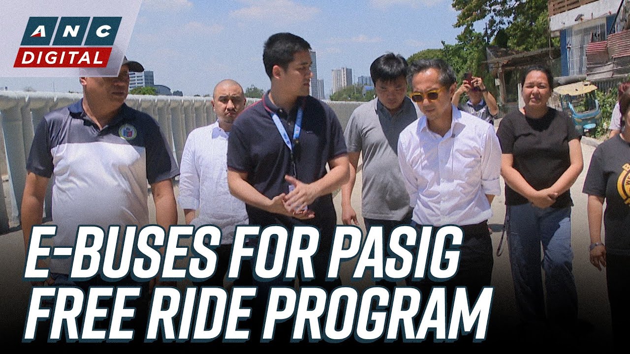 LOOK: Pasig rolls out 5 electric mini buses for free ride program | ANC