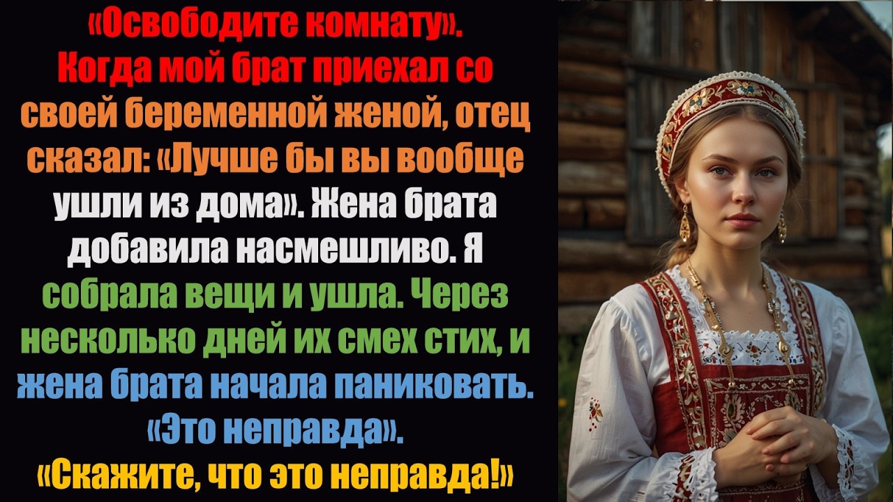 «Освободите комнату», — сказал мой отец, когда приехал мой брат с женой. Адвокат оставил их всех бе.