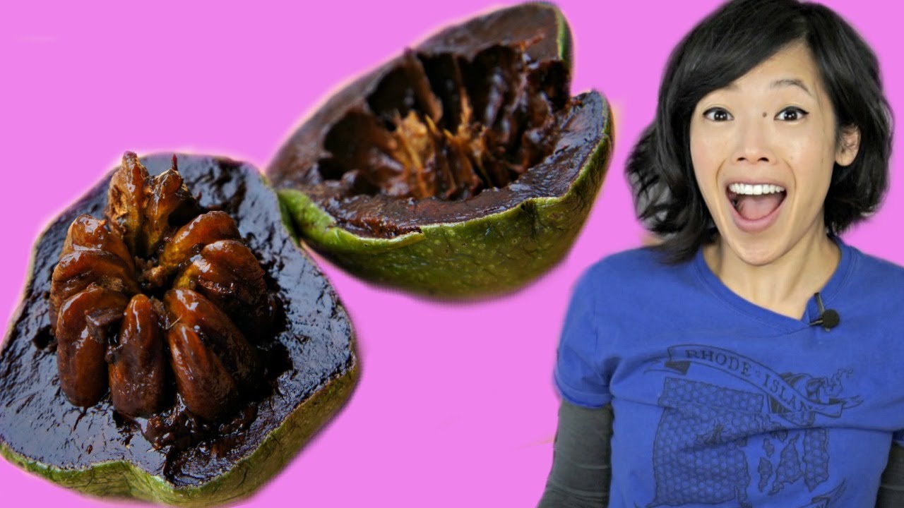 BLACK SAPOTE -- chocolate pudding fruit -- TASTE TEST | FRUITY FRUITS