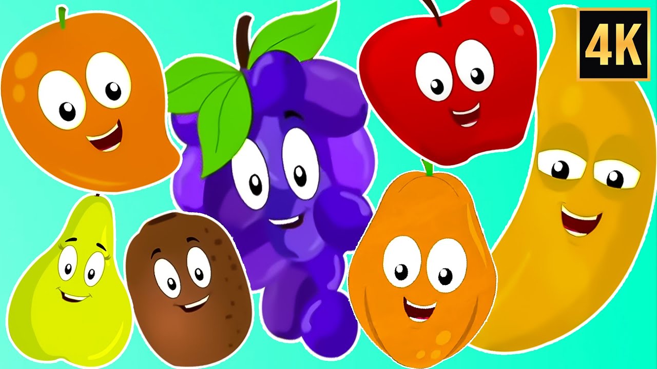 Ten Little Fruits - Learning Songs & Rhymes for Children
