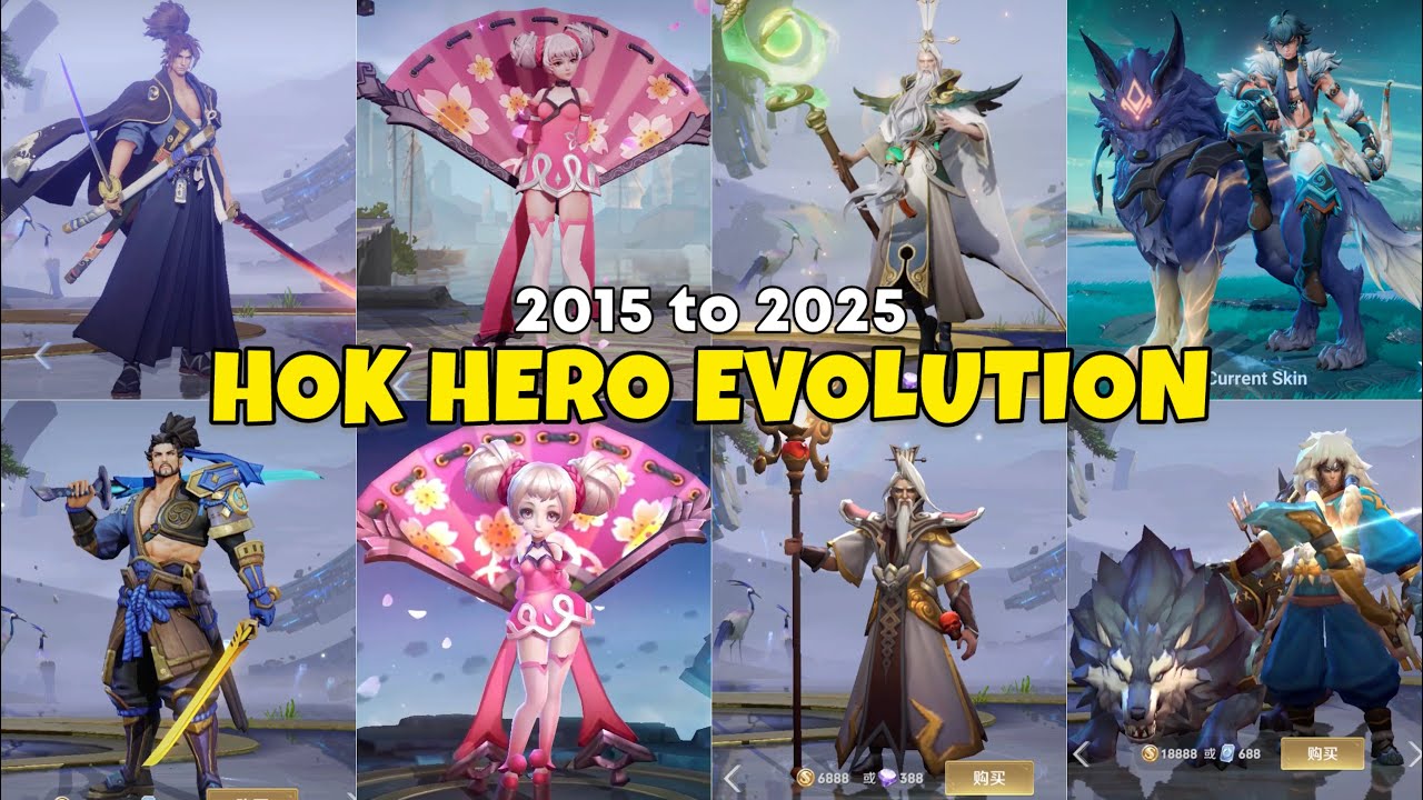 HONOR OF KING HERO EVOLUTION 2015 TO 2025 Ultra HD