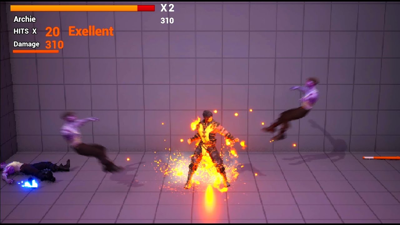 Unreal Engine 2.5D Beat'em up game