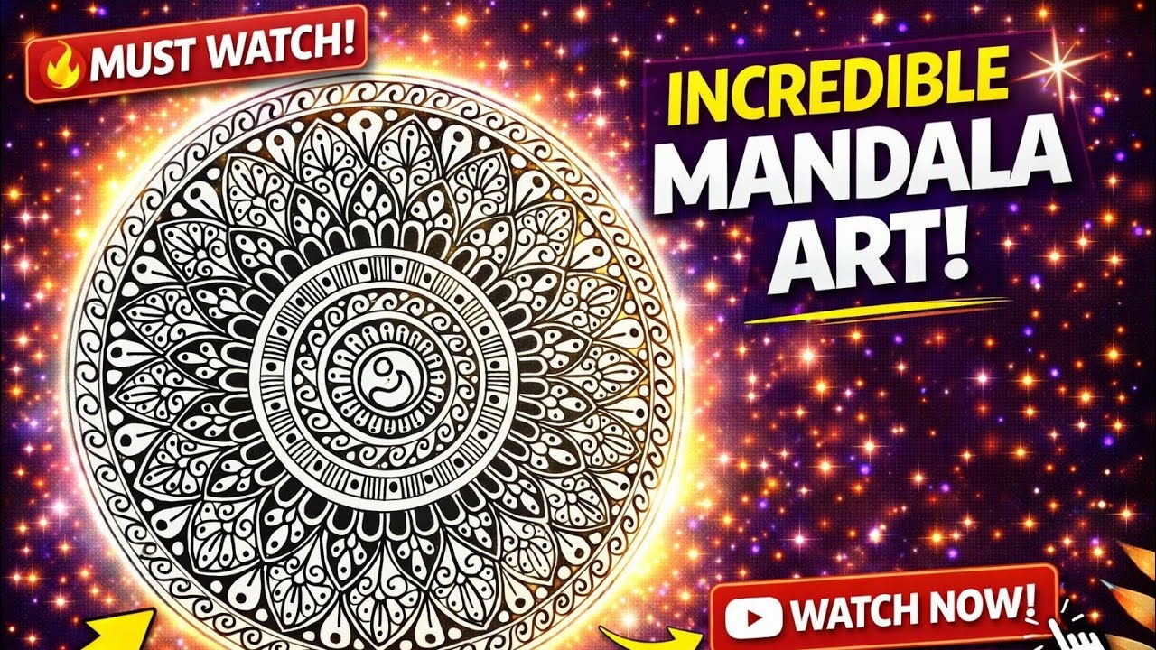 How to draw easy mandala for beginners? Learn mandala with simple and easy techniques #mandala#easy 