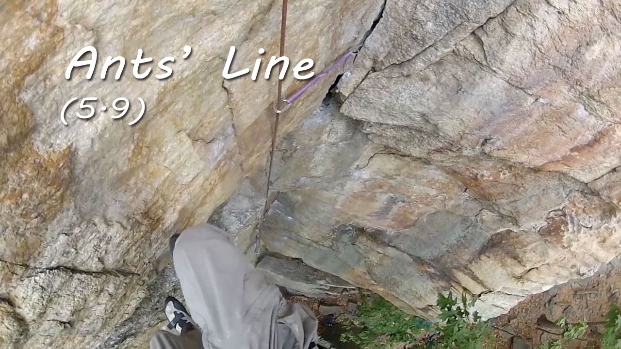 Trad Climbing on Ants' line at The Gunks, NY