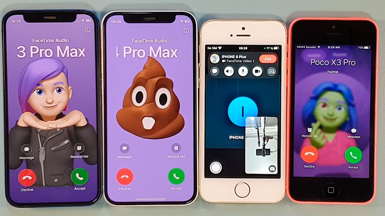 iphone 12mini iphonese iphone 5c incoming call facetime outgoing call