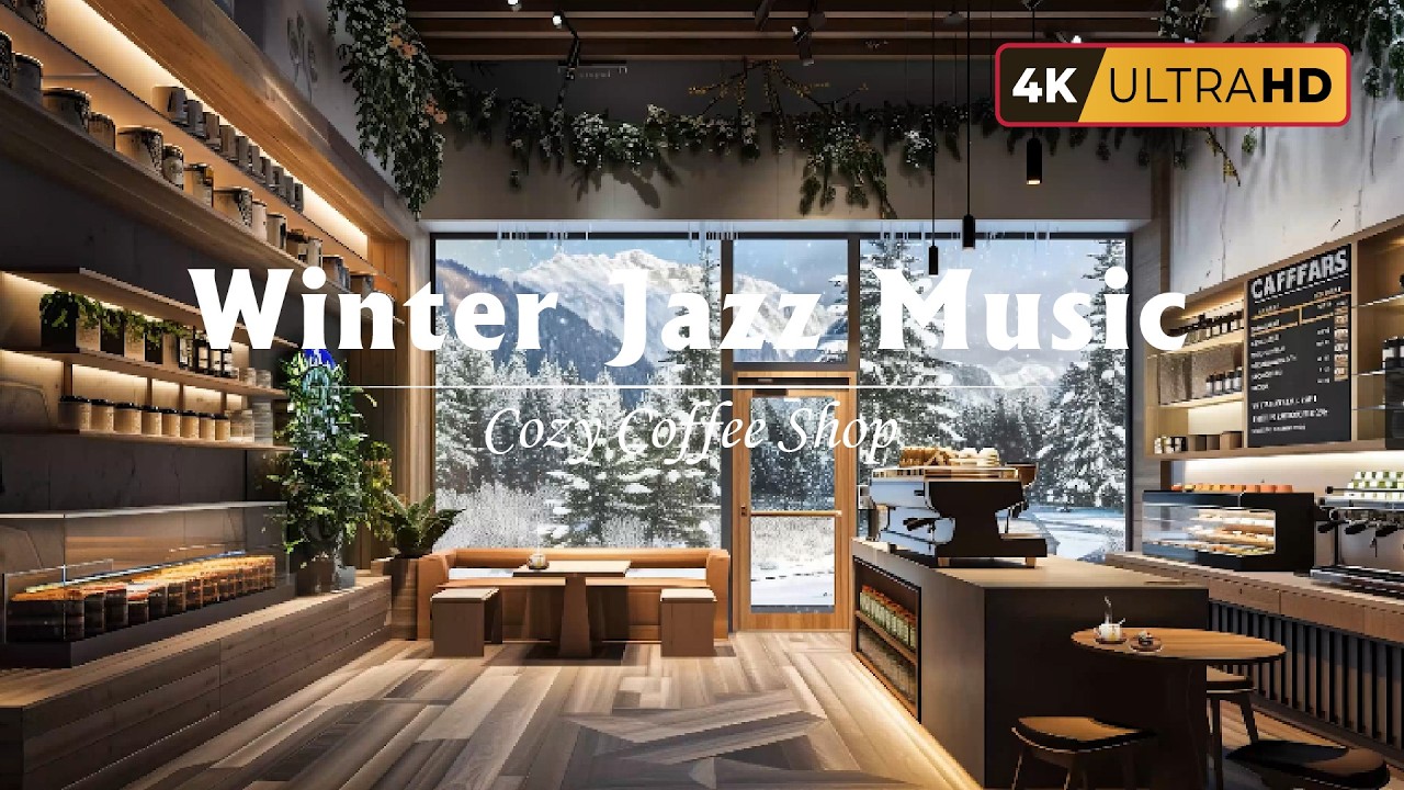 Relaxing Winter Jazz Music at Cozy Coffee Shop ☕ Gentle Jazz Instrumental for a Relaxing Mood