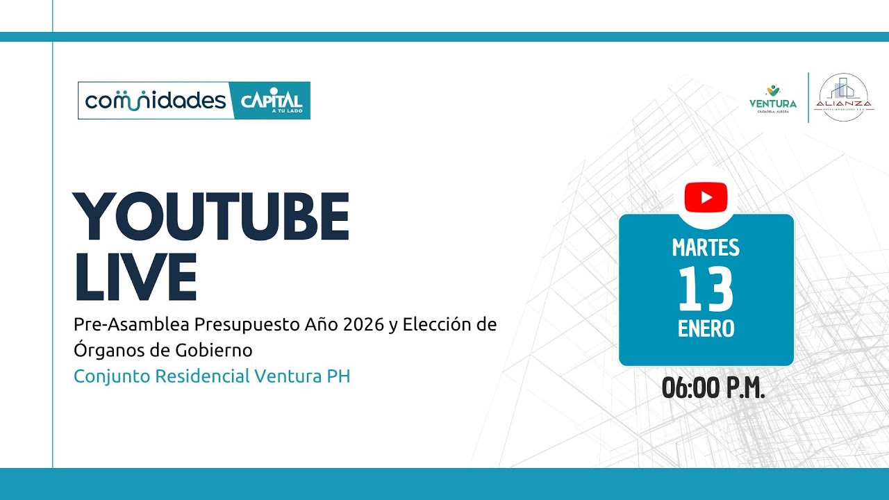 Youtube Live Pre-Asamblea Ventura - Alegra