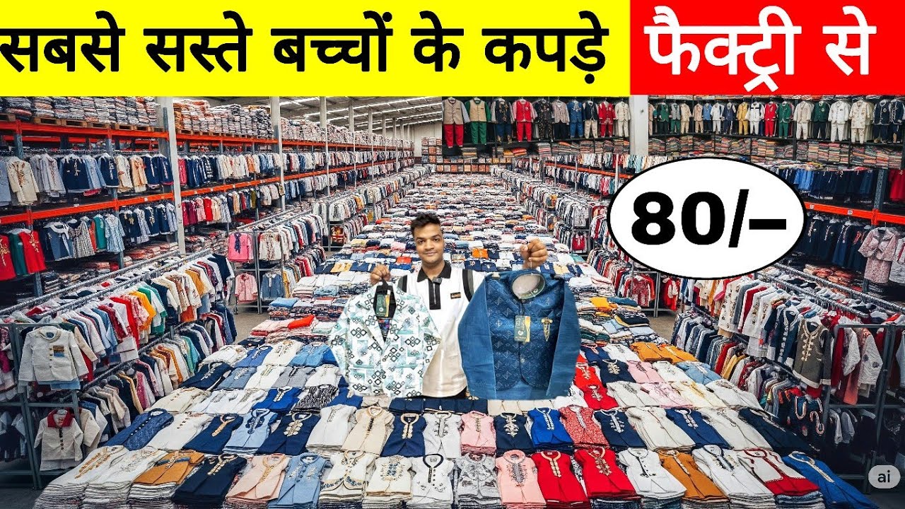 Cheapest kids wear wholesale market in Delhi | बच्चो के कपड़े मात्र 80/- से | Kids wear manufacturer