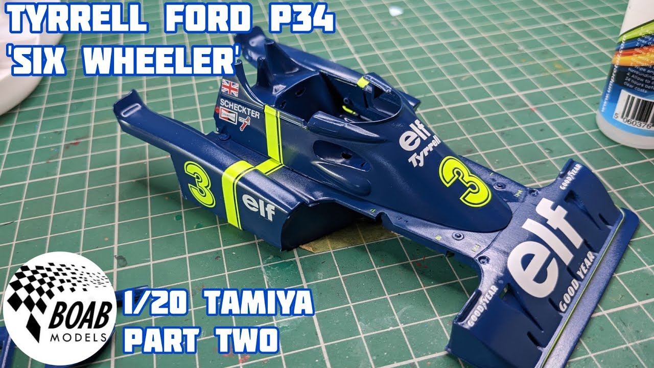 Tyrrell Ford P34 'Six Wheeler' 1976  - Tamiya 1/20 Part 2 - seat belts, paint and decals