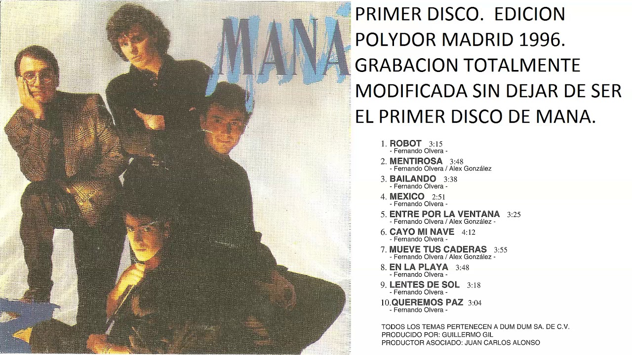 Mana - Primer Disco - Grabacion modificada - Edicion Polydor 1996 Madrid