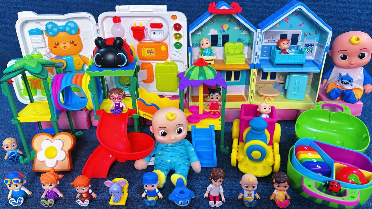 15 Minutes Satisfying with Unboxing Cocomelon Slide Playground Toy Set ASMR | Review Toys