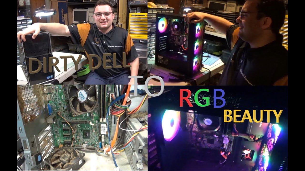 DIRTY DELL INSPIRON to RGB BEAUTY - Transferring a Dell Inspiron ATX Motherboard into a NEW CASE!