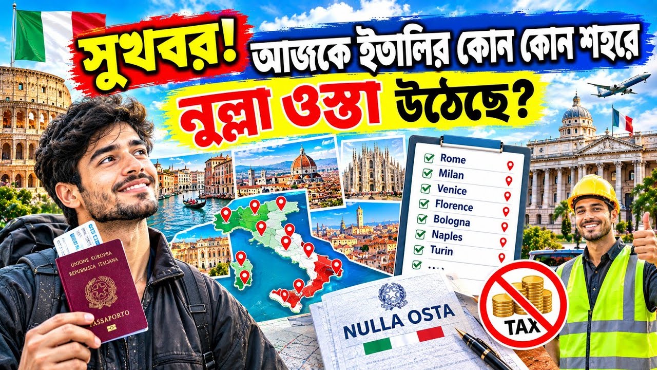 Great News! Which Italian Cities Are Issuing Nulla Osta Today? 🔥 | Italy City-Wise Update 2026