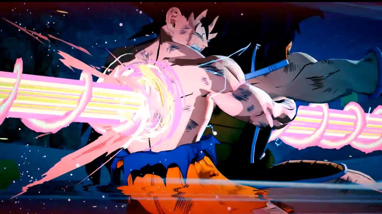 ラディッツと共にピッコロの魔貫光殺砲で胸を貫かれ絶命してしまう悟空【ドラゴンボールZ カカロット#4】