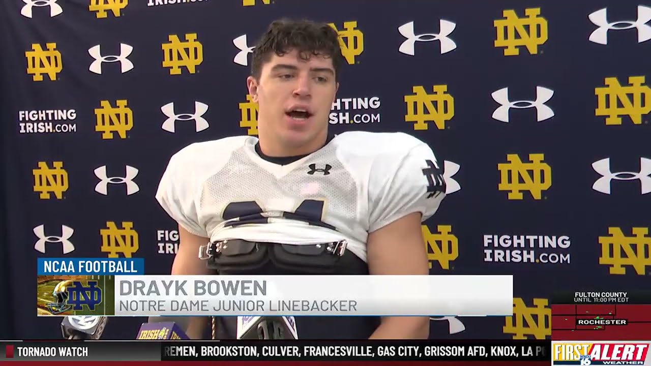 Notre Dame linebacker Drayk Bowen taking on leadership role
