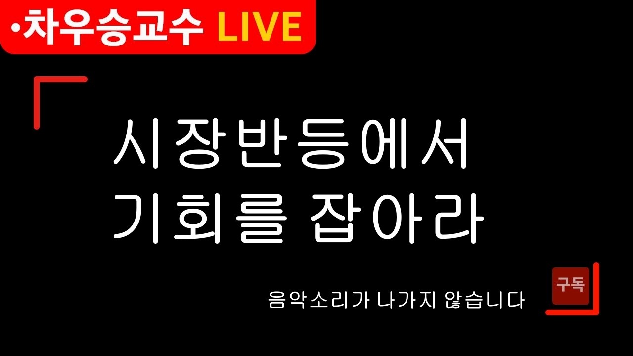 [차우승교수] 시장반등에서 기회를 잡아라   #삼성전자 #로봇관련주 #ai관련주 #코스닥