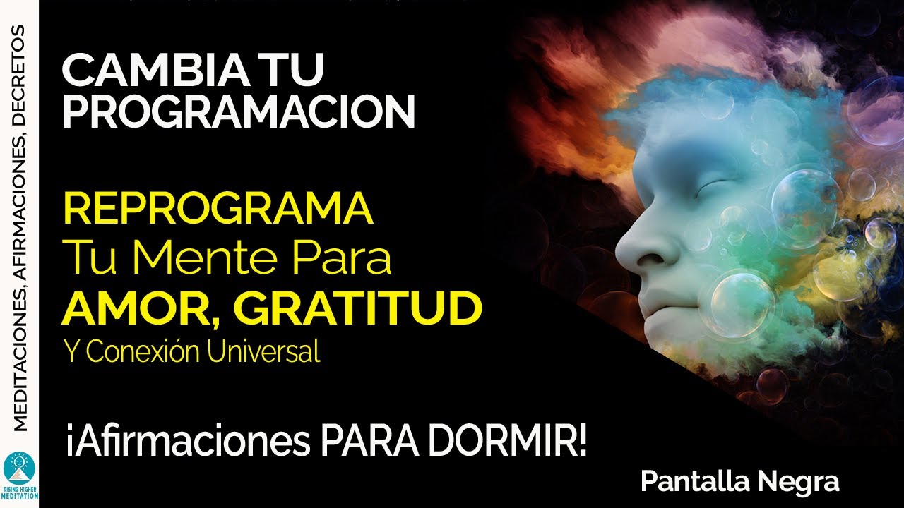 Pantalla Negra ~ AMOR, GRATITUD ¡Afirmaciones PARA DORMIR! Conectarte con el universo 528Hz