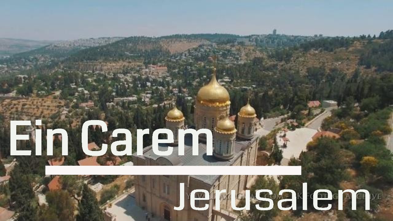 Ein Karem Aerial 4K, Jerusalem mountains / עין כרם, ירושלים