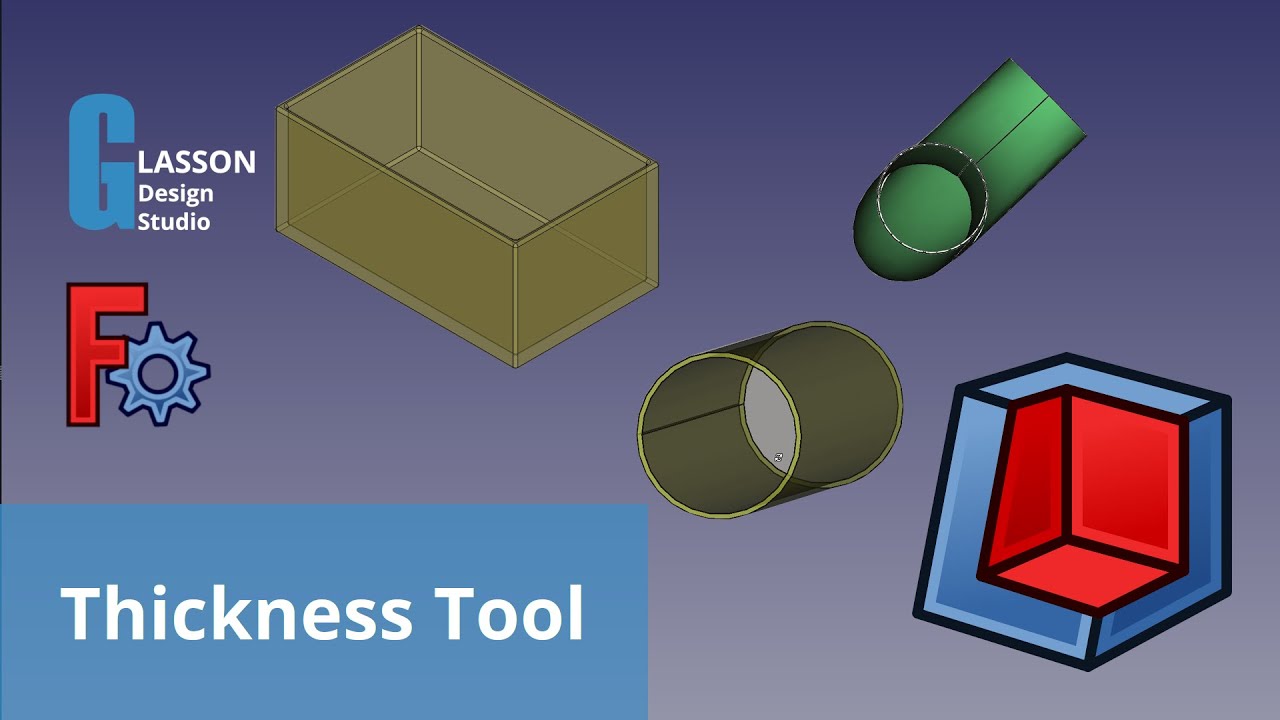 Learn how to use Thickness Tool in FreeCAD's Part Design Workbench