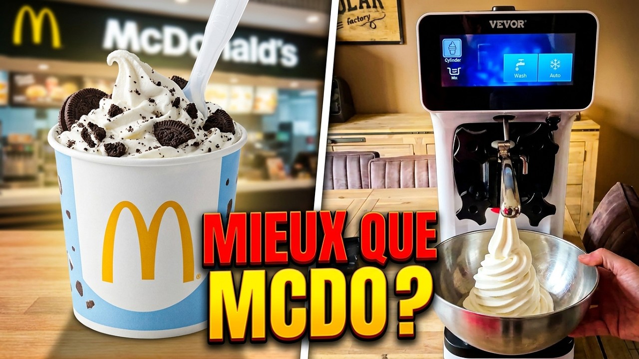 Glaces comme McDo en 15 min? La recette et le Test ! Machine à Glace à l'italienne #mcflurry