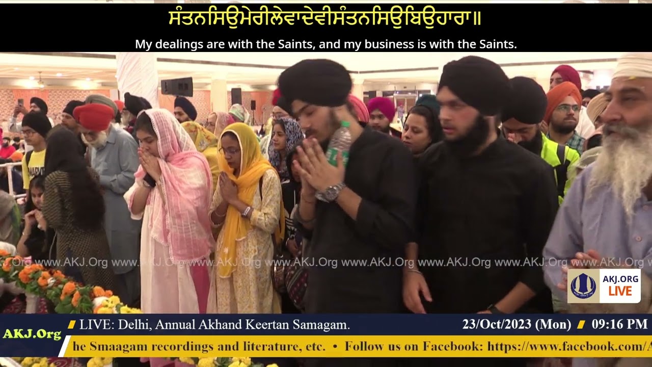074 Delhi 23Oct2023 MonEve Rainsabai Keertan Bhai Bharpur Singh Jee Lala Nangal