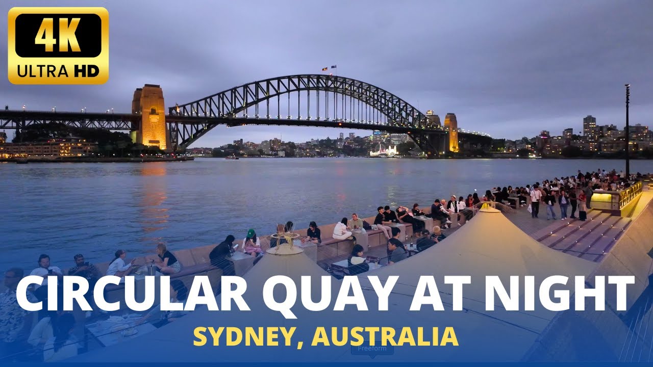 This is Circular Quay at Night! | Sydney Australia Walk Tour