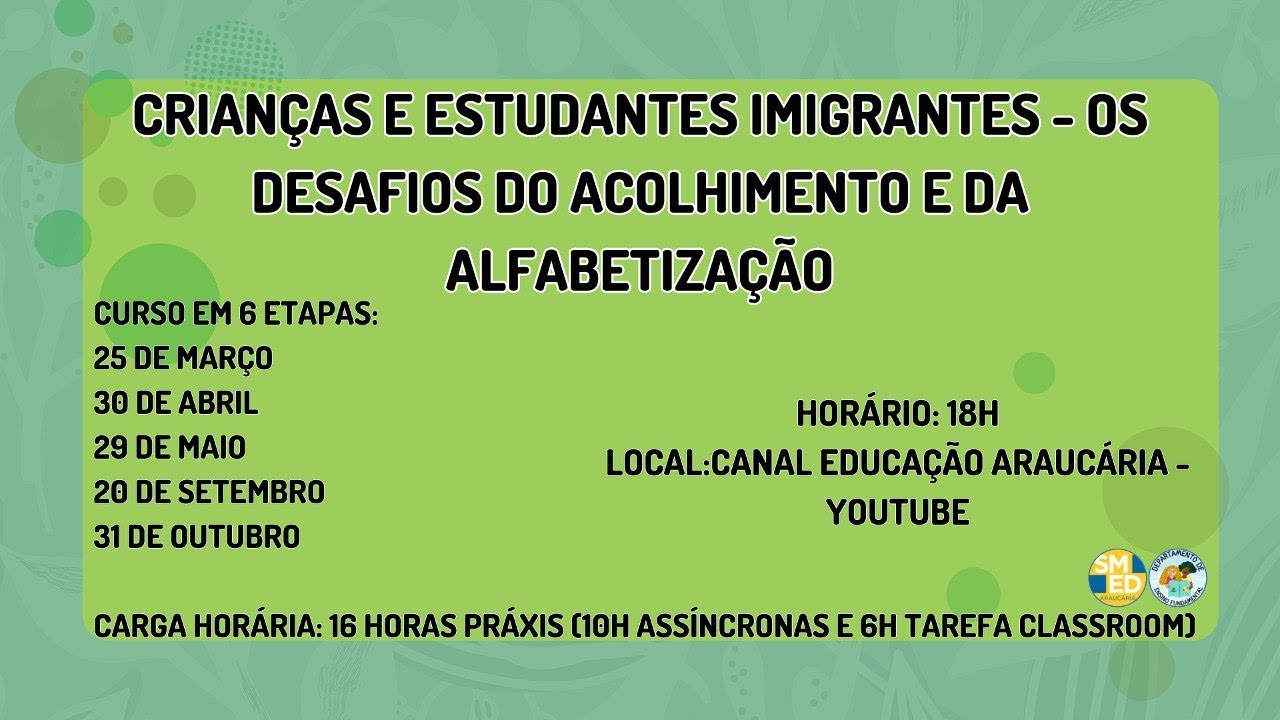Crianças e Estudantes Imigrantes - Os desafios do Acolhimento e da Alfabetização