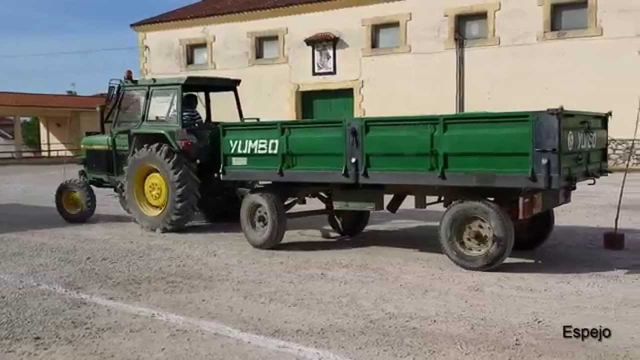 John deere 2250 en el concurso de habilidad con el remolque ( En HD )