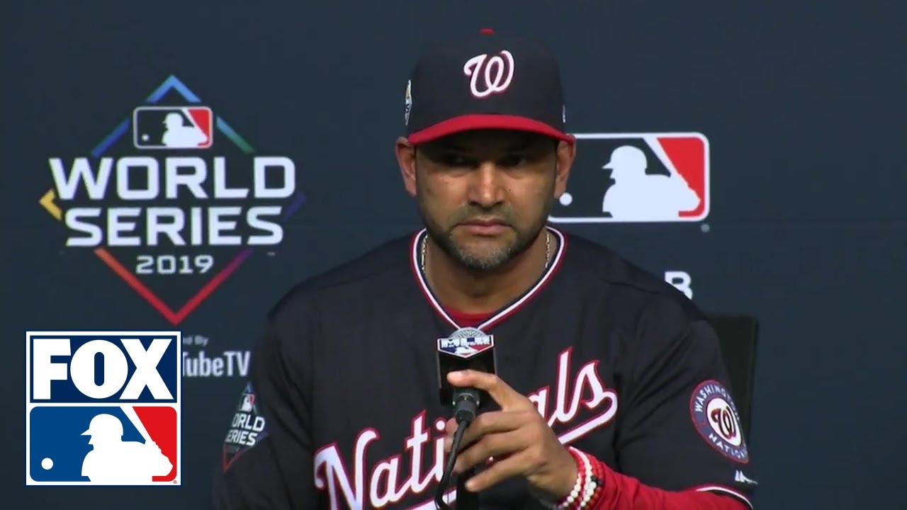 Dave Martinez walks through emotional seventh inning ejection | FULL PRESS CONFERENCE | FOX MLB