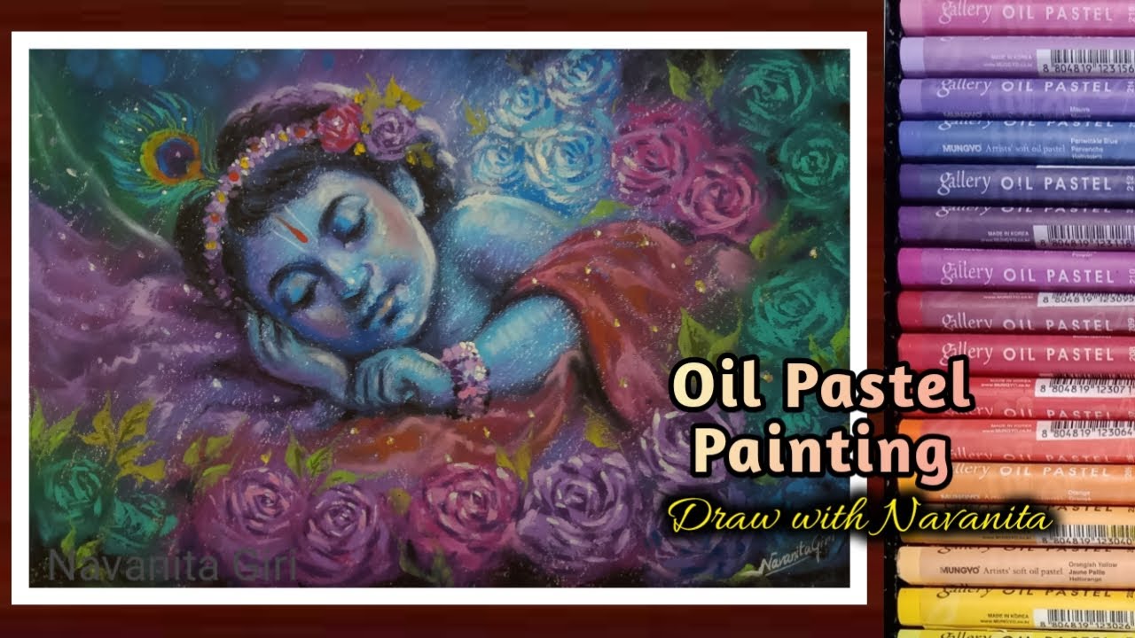 Oil Pastel Drawing/ Shri Krishna drawing /Online Class demo