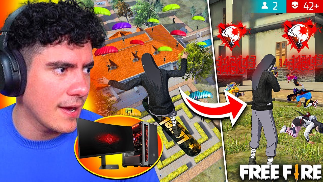 MI MEJOR PARTIDA DE FREE FIRE JUGANDO EN COMPUTADORA TODOS CAYERON EN PEAK - TheDonato