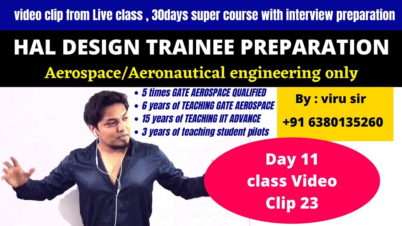 HAL Design trainee 2021 | aerospace aeronautical | flight mechanics | longitudinal static stability